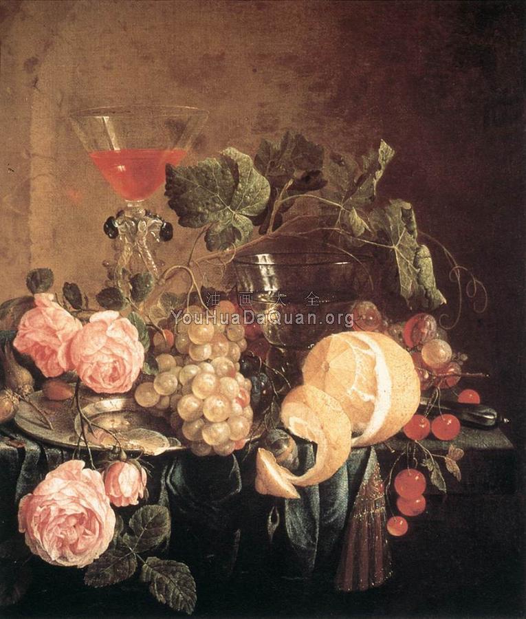 Still-Life with Flowers and Fruit - 让·达维德兹·德·希姆